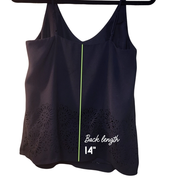 Banana Republic Petite Small Navy Shell Blouse Strappy Tank with Cut-out Detail - Picture 9 of 9